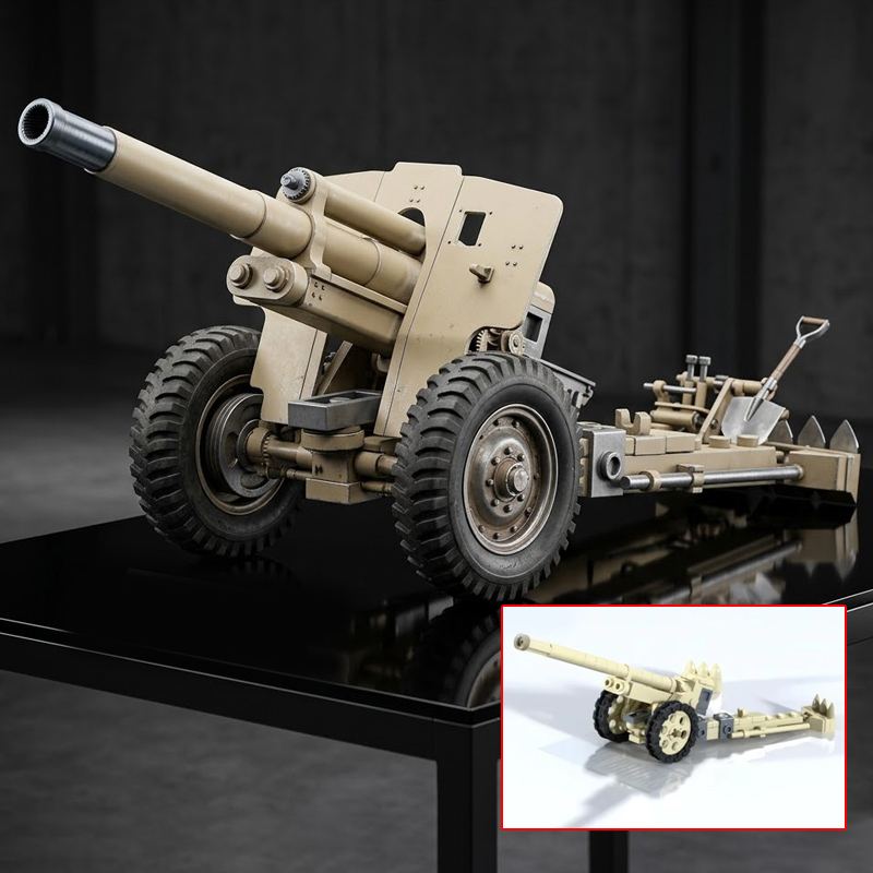 نموذج مدفعية ميدانية ثقيلة qwe - مراجعة Heavy Equipment Lego وسعره
